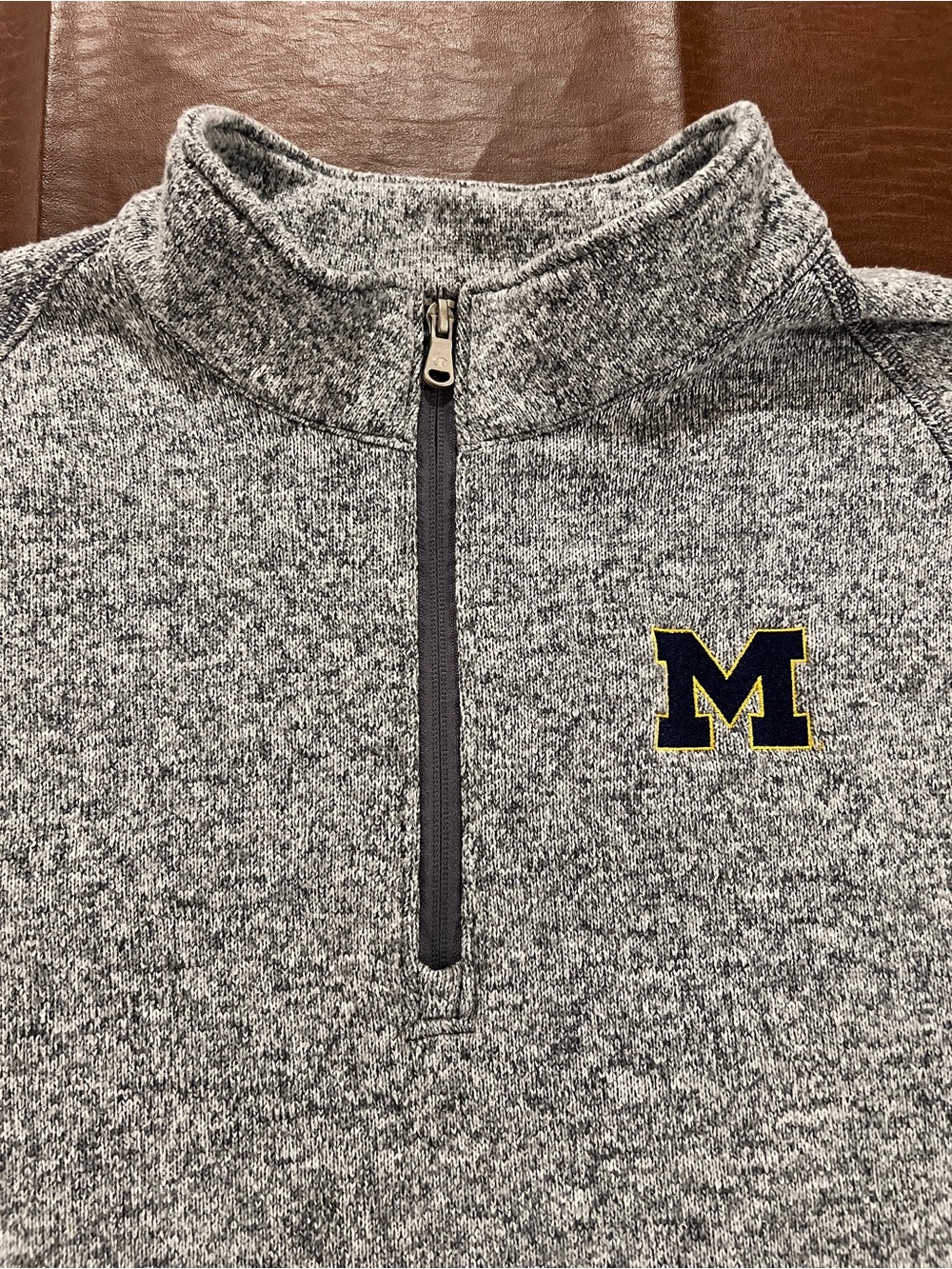 Champion Men’s University of Michigan Fleece 1/4 Zip Pullover - Size XL